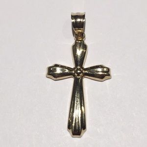 14k yellow gold cross pendant